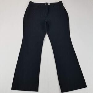 Chicos Pants Womens 2 Regular Black Flare Stretch Career Work Trousers Office